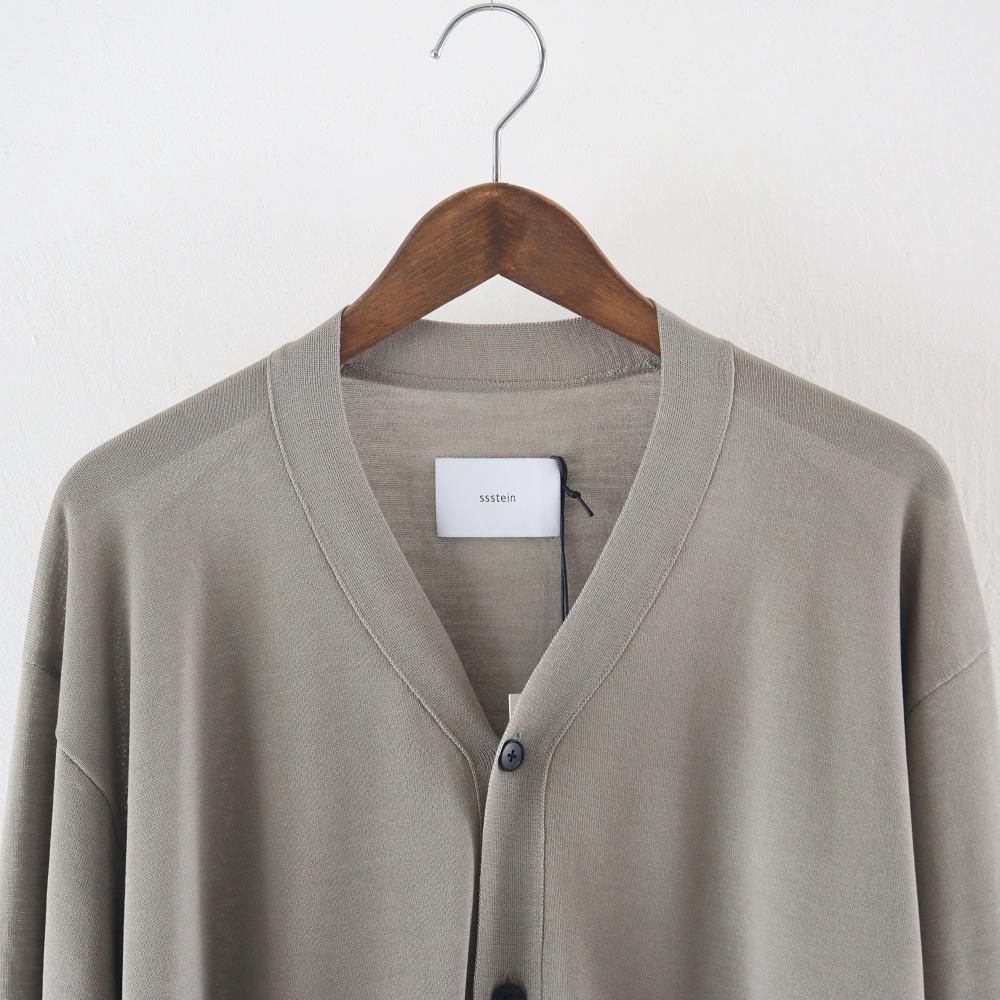 ssstein WOOL SILK KNIT TUCKED CARDIGAN (2 COLORS) - DIMPLE