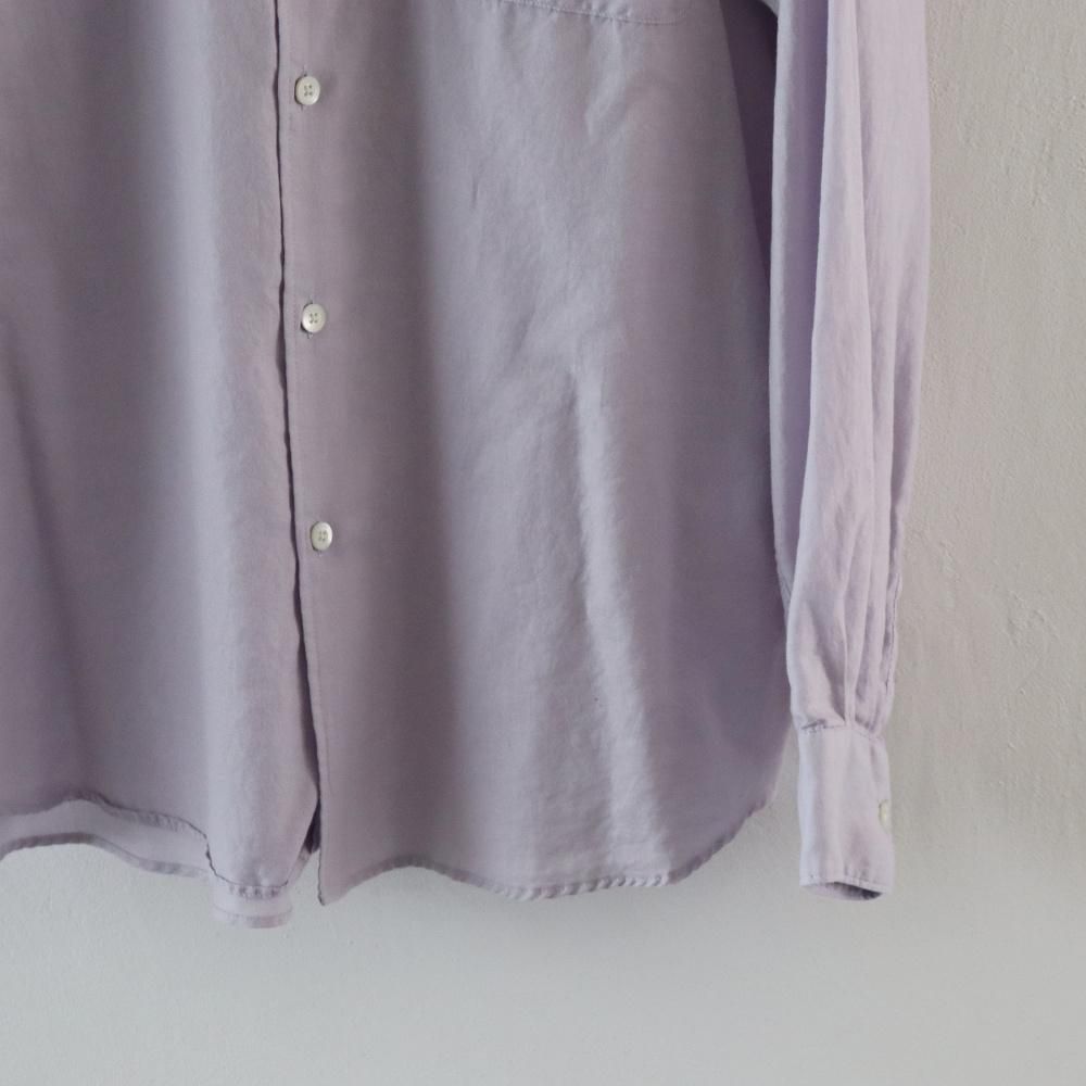 YOKE_MEN'S GARMENT DYED COTTON SILK TWILL SHIRT (2 COLORS YOKE_MEN'S GARMENT DYED COTTON SILK TWILL SHIRT (2 COLORS