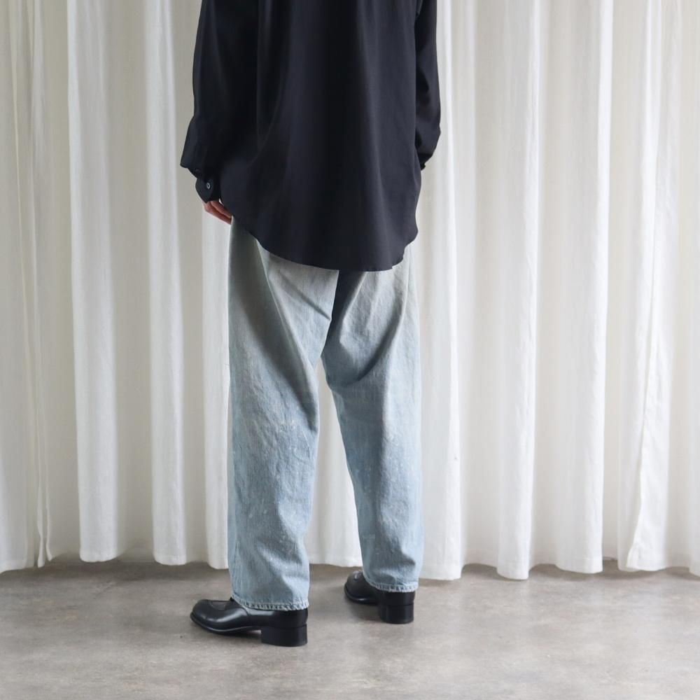A.PRESSE No.37 Washed Wide Denim Pants - DIMPLE A.PRESSE No.37 Washed Wide Denim Pants - DIMPLE