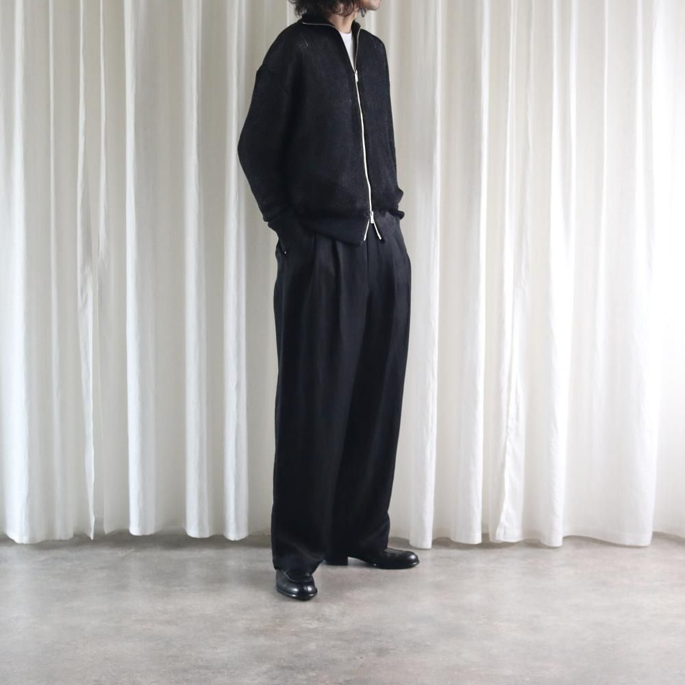 YOKE WASHI RAYON SHEER DS ニット 6470T YOKE_MEN'S WASHI RAYON SHEER DRIVERS KNIT - DIMPLE