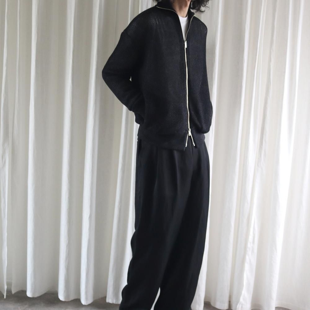 YOKE_MEN'S WASHI RAYON SHEER DRIVERS KNIT - DIMPLE