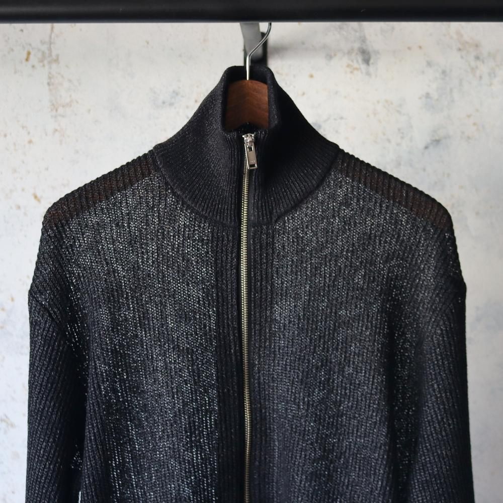 YOKE WASHI RAYON SHEER DS ニット 6470T YOKE_MEN'S WASHI RAYON SHEER DRIVERS KNIT - DIMPLE