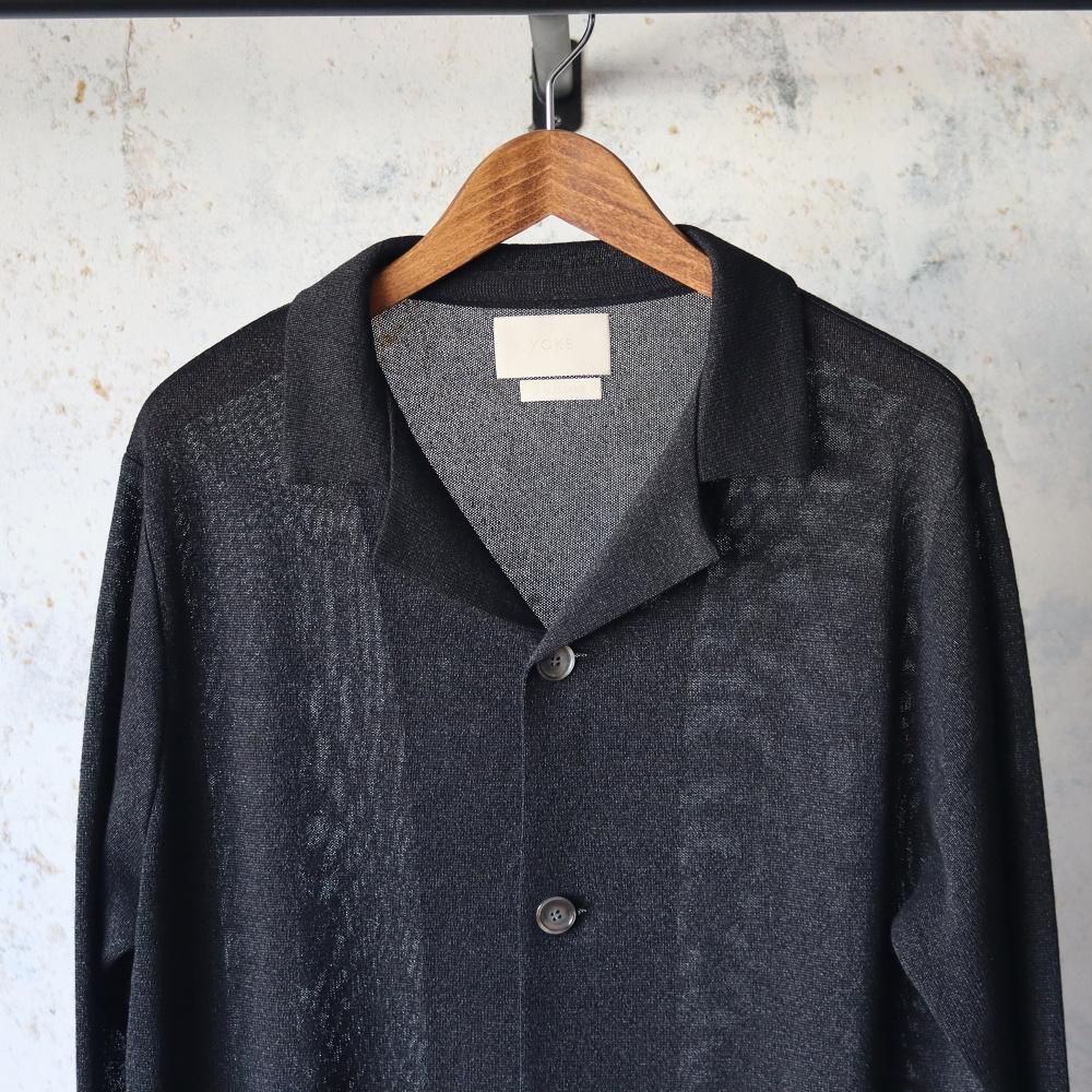 YOKE_MEN'S WASHI RAYON KNIT JACKET - DIMPLE