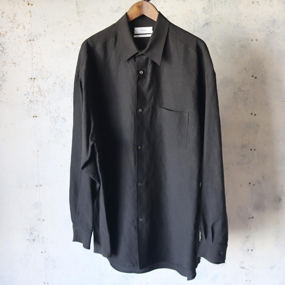 トップス 25ss Linen Cupro Oversized Regular Shirt Graphpaper Linen Cupro L/S Oversized Regular Collar Shirt (2