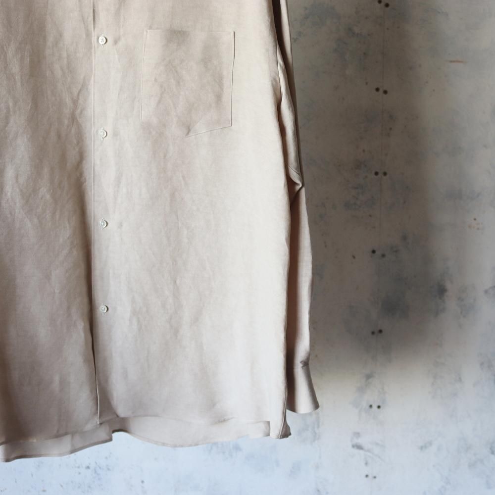Graphpaper Linen Cupro L/S Oversized Regular Collar Shirt (2
