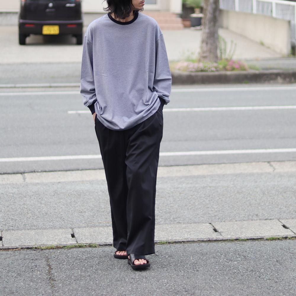 Graphpaper Silicon Poplin Two Tuck Easy Pants - DIMPLE