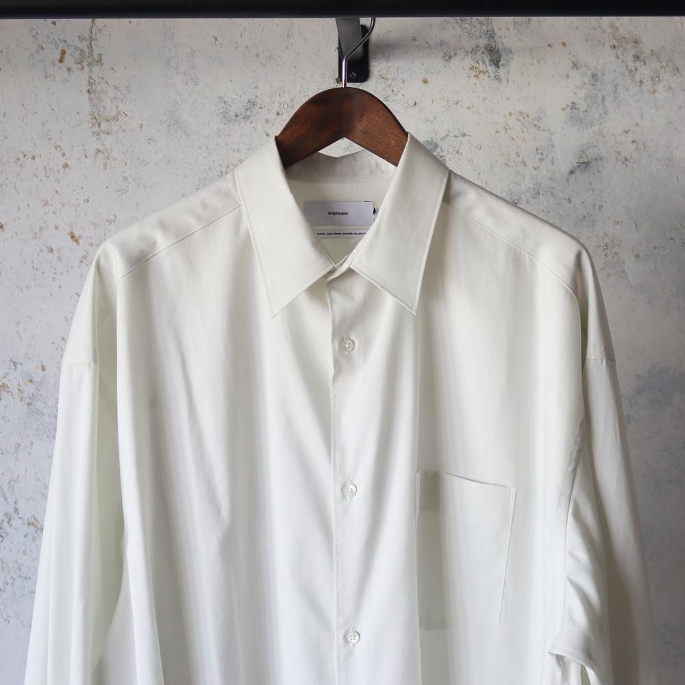 Graphpaper Silicon Poplin Oversized Regular Collar Shirt (2