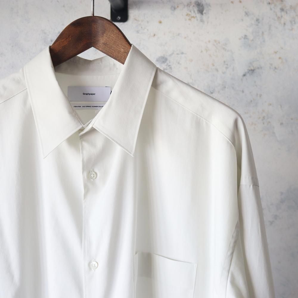 Graphpaper_MEN'S Silicon Poplin Oversized Regular Collar