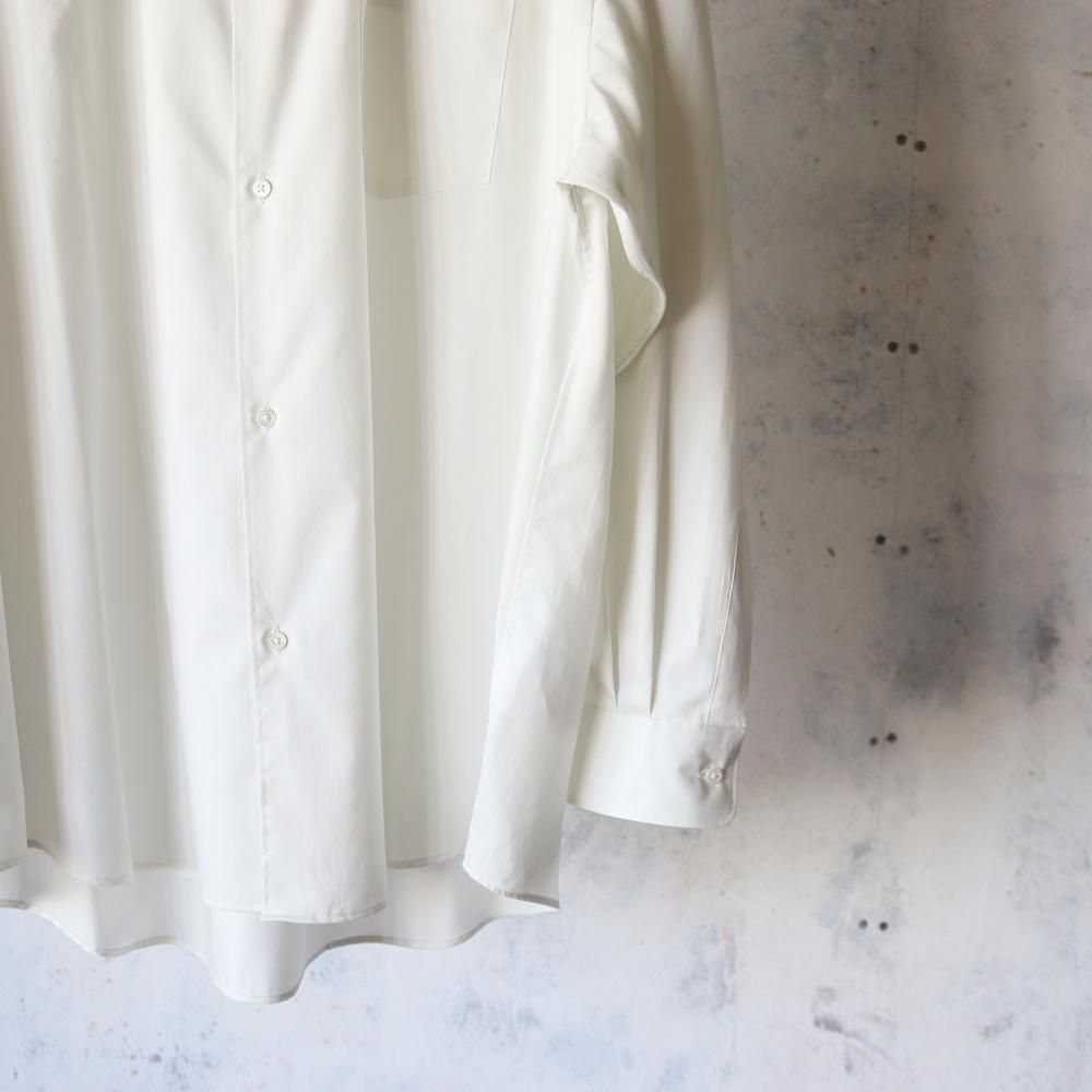 Graphpaper Silicon Poplin Oversized Regular Collar Shirt - DIMPLE