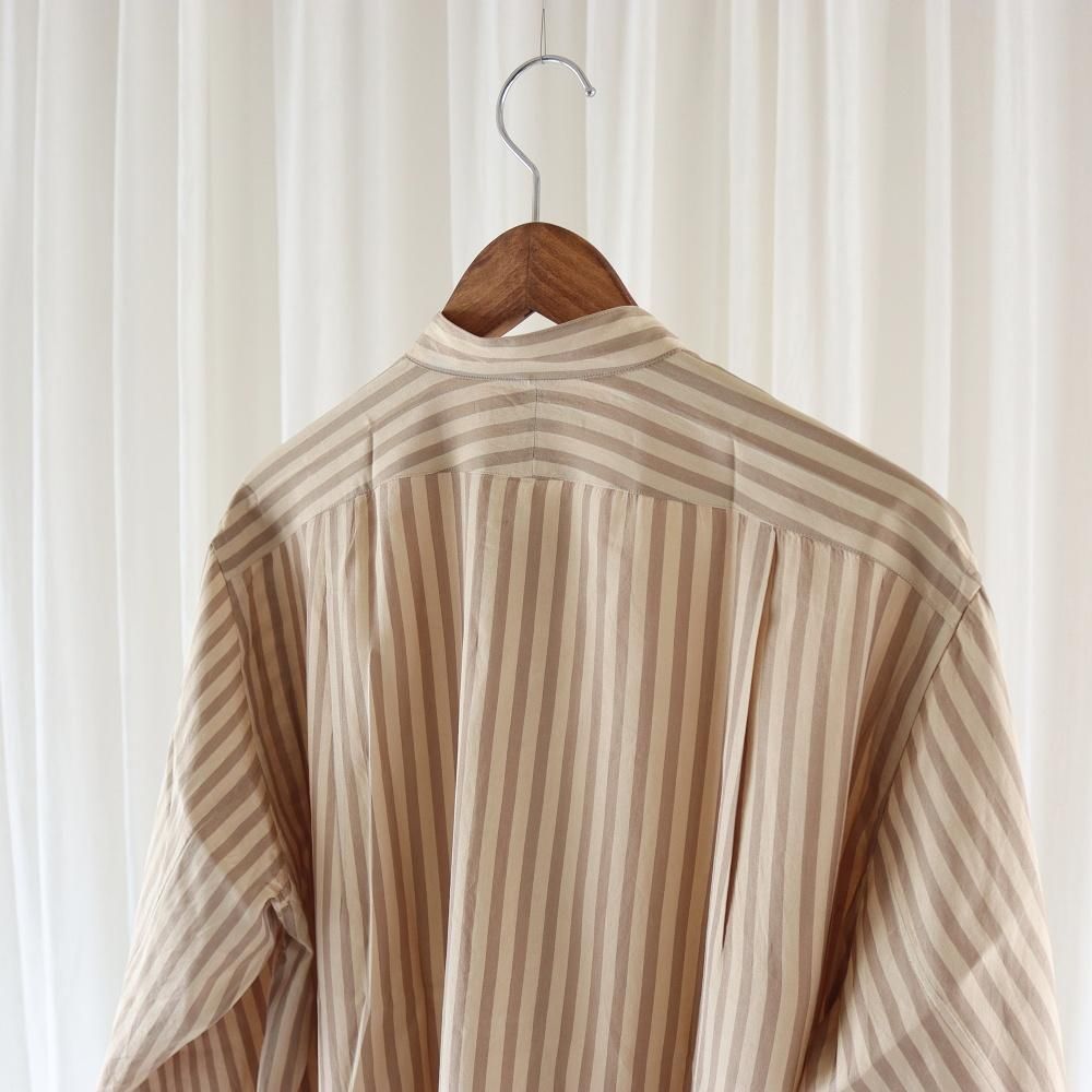 MAATEE&SONS BAND COLLAR SHIRT - DIMPLE