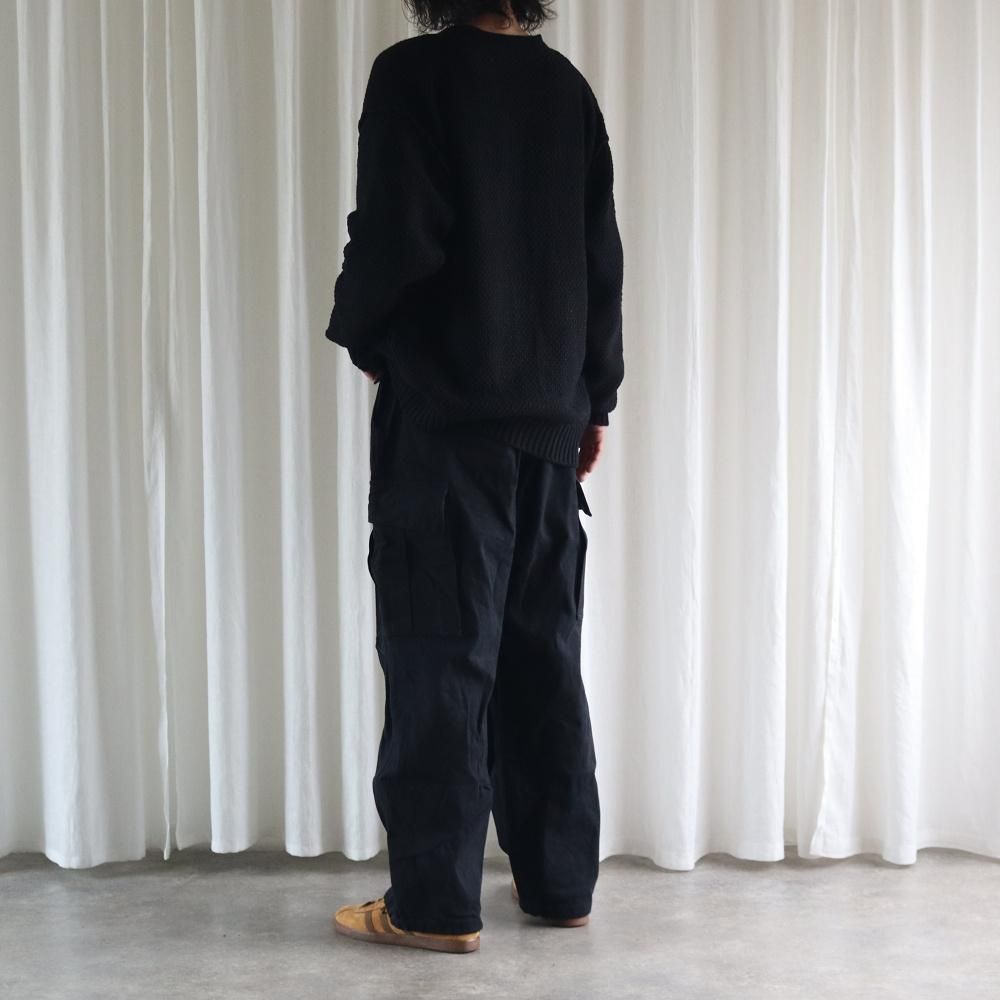 COMOLI) ブラックドリル 6Pパンツ (B01-03014) | COMOLI