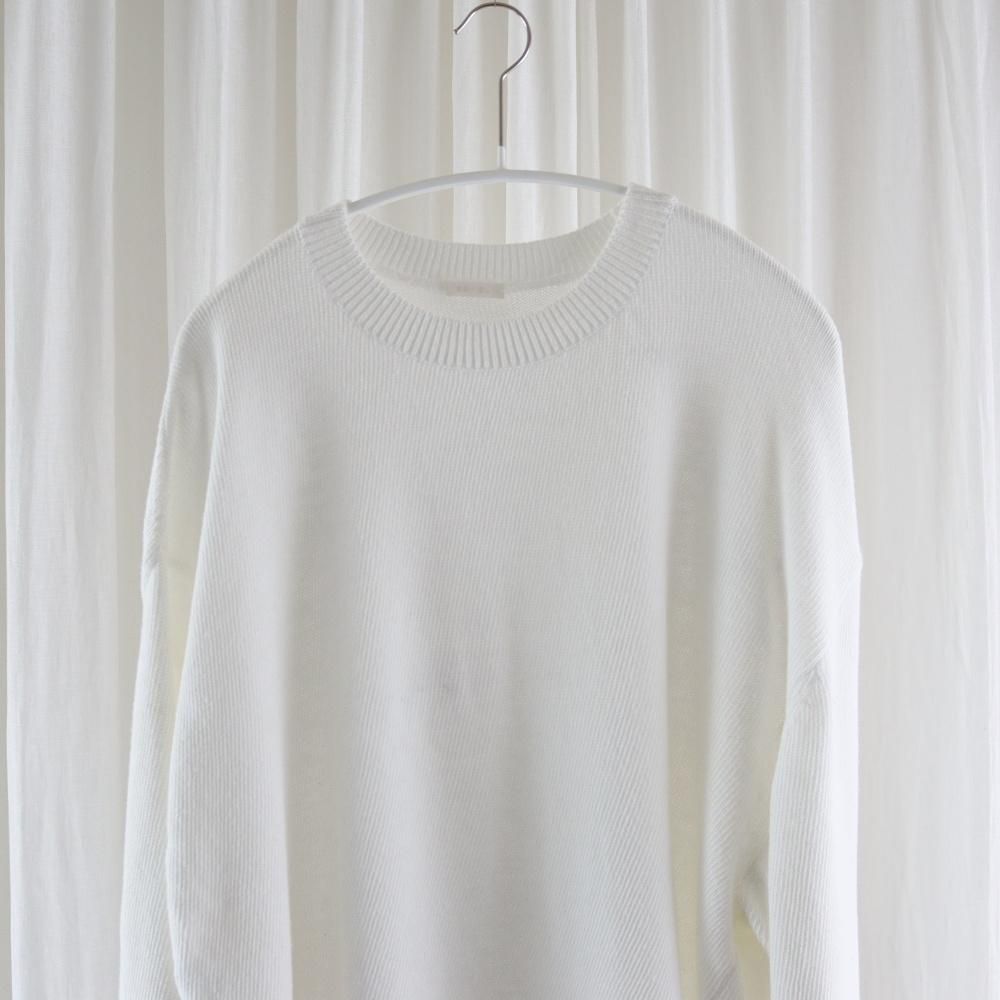 COMOLI 7G クルーネックニット (2 COLORS) - DIMPLE