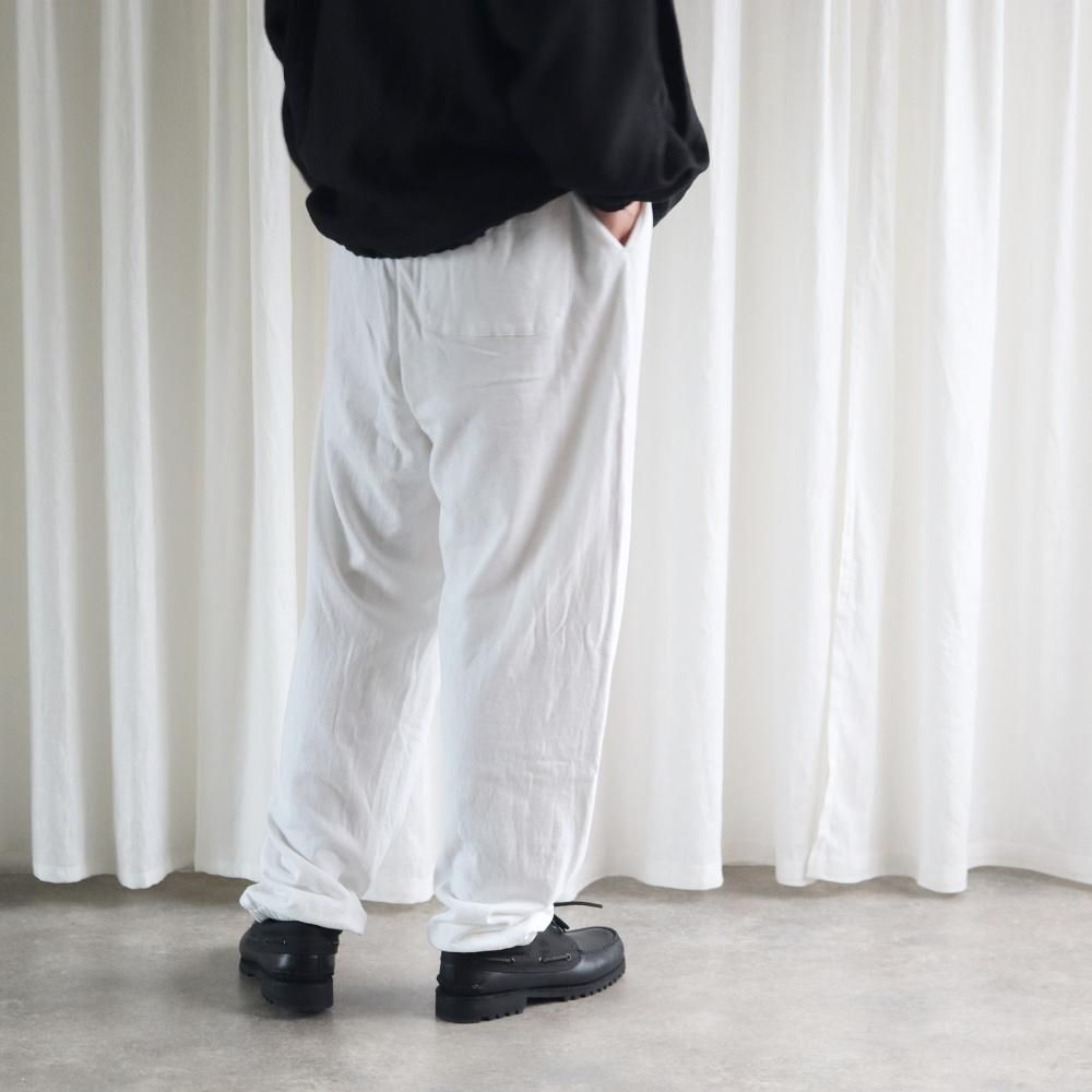 Z*様 COMOLI/LW コットン裏毛パンツ WHITE 25SS COMOLI LWコットン裏毛 パンツ - DIMPLE
