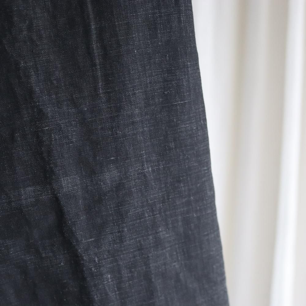 A.PRESSE Vintage Black Linen Coverall - DIMPLE