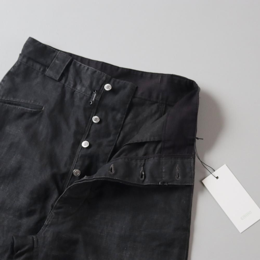 【A.PRESSE】Vintage Black Linen Trousers A.PRESSE Vintage Black Linen Trousers - DIMPLE