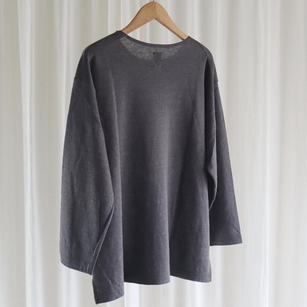 BATONER NORMANDY LINEN BASQUE SHIRT グレー NORMANDY LINEN BASQUE SHIRT | ITEM | CATHEDRAL