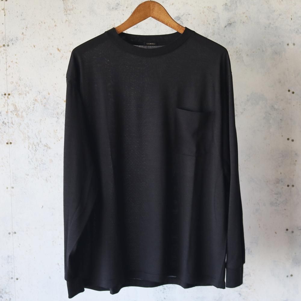25ss COMOLI コモリ　サマーウール　長袖Tシャツ サイズ3 COMOLI(コモリ) 25SS サマーウール 長袖Tシャツ ロングスリーブT
