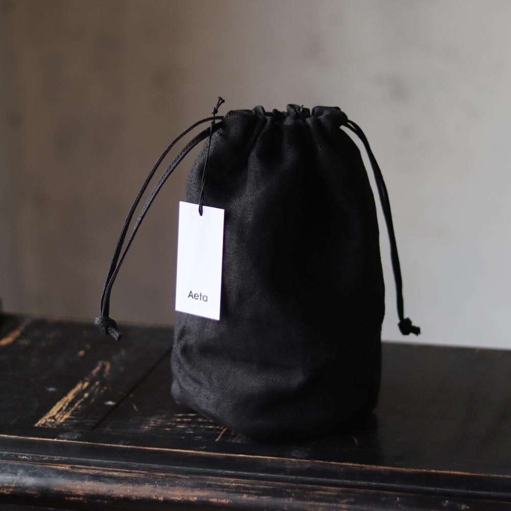 バッグ Aeta Back side skin DRAWSTRING POUCH L Aeta Back side skin DRAWSTRING POUCH : L - DIMPLE