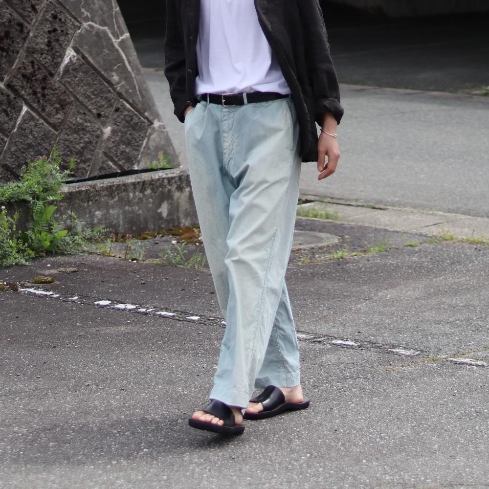 A.PRESSE Indigo Pin Check Work Pants - DIMPLE