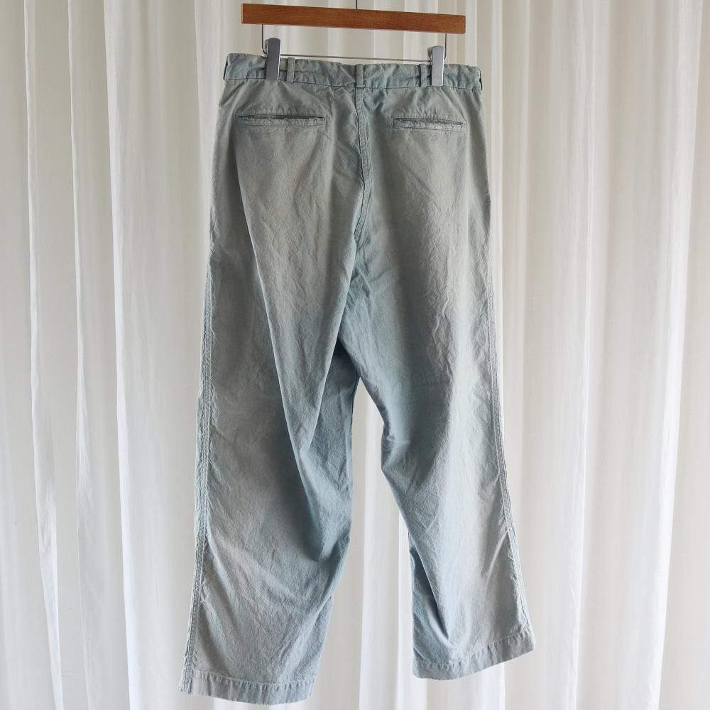 A.PRESSE Indigo Pin Check Work Pants - DIMPLE