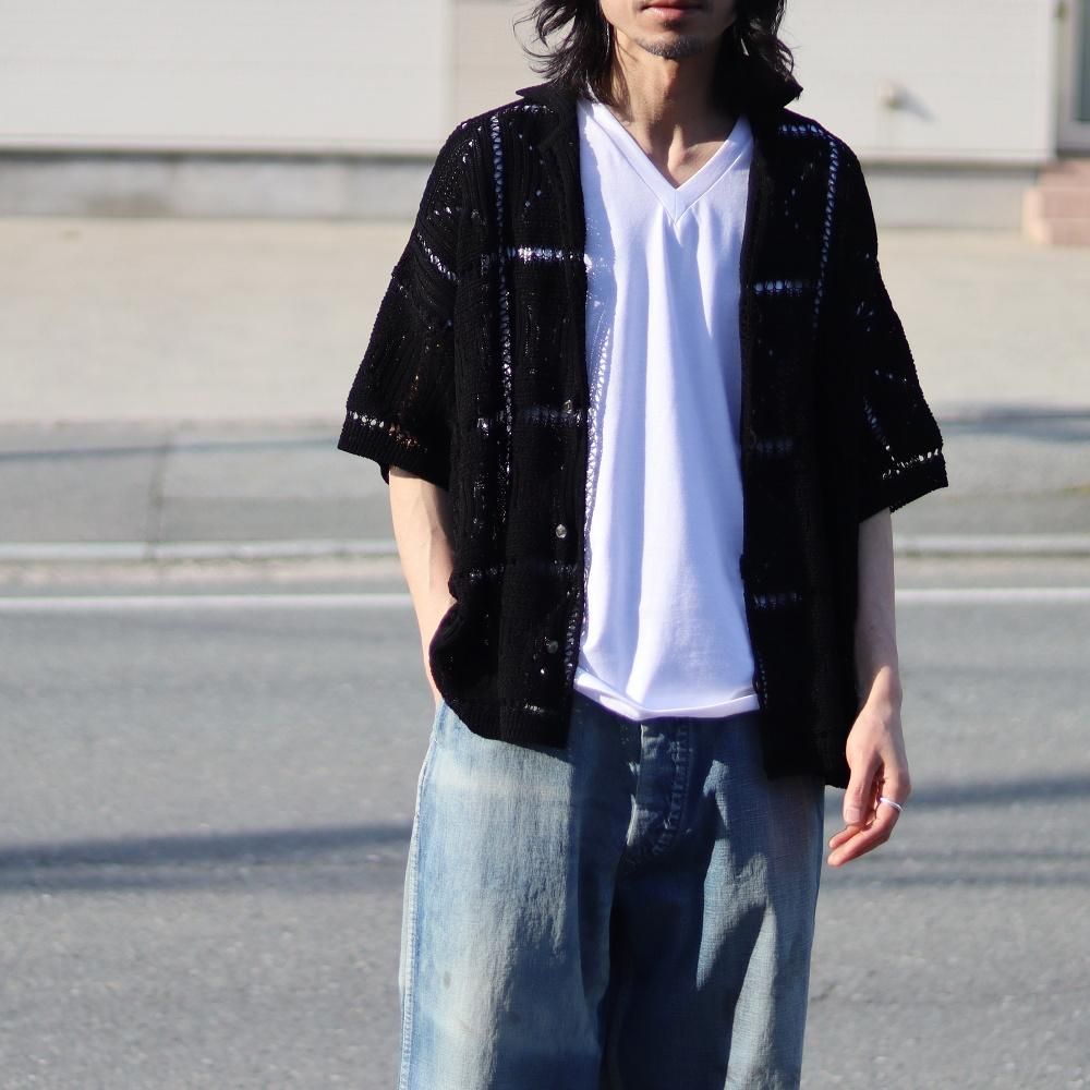 YOKE 25SS CROCHET KNIT SHIRT クロシェット ニット YOKE CROCHET KNIT SHIRT - DIMPLE