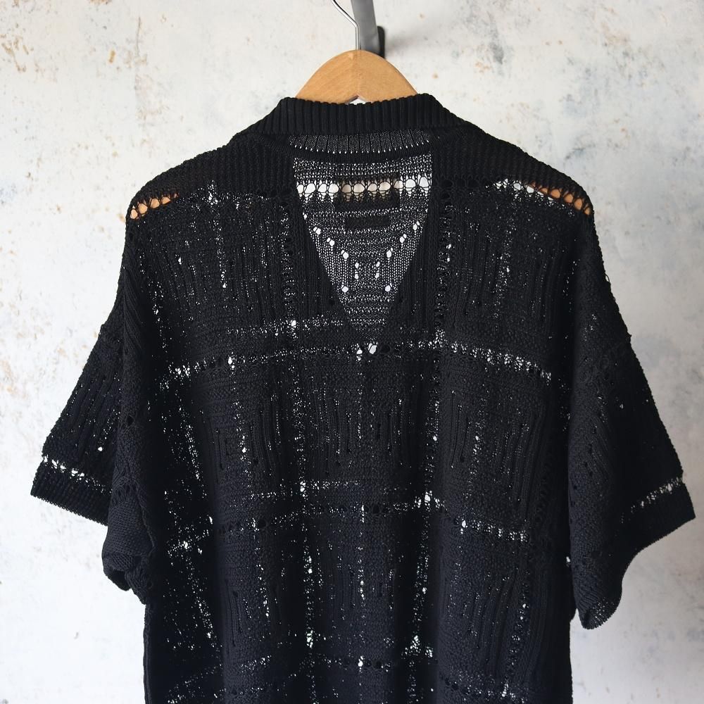YOKE 25SS CROCHET KNIT SHIRT クロシェット ニット YOKE CROCHET KNIT SHIRT - DIMPLE