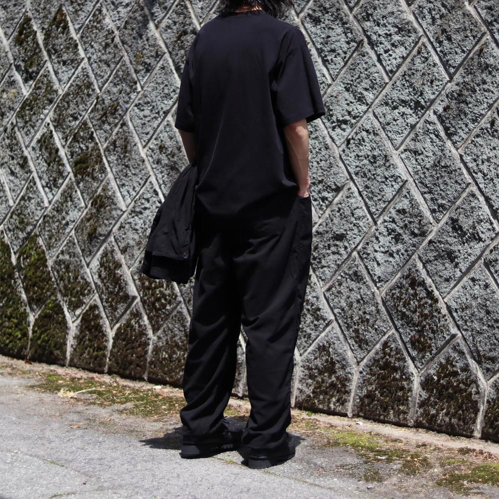 COMOLI 25SS コットンジャージ半袖Tシャツ (BLACK) size4 COMOLI (コモリ) コットンジャージ 半袖Tシャツ