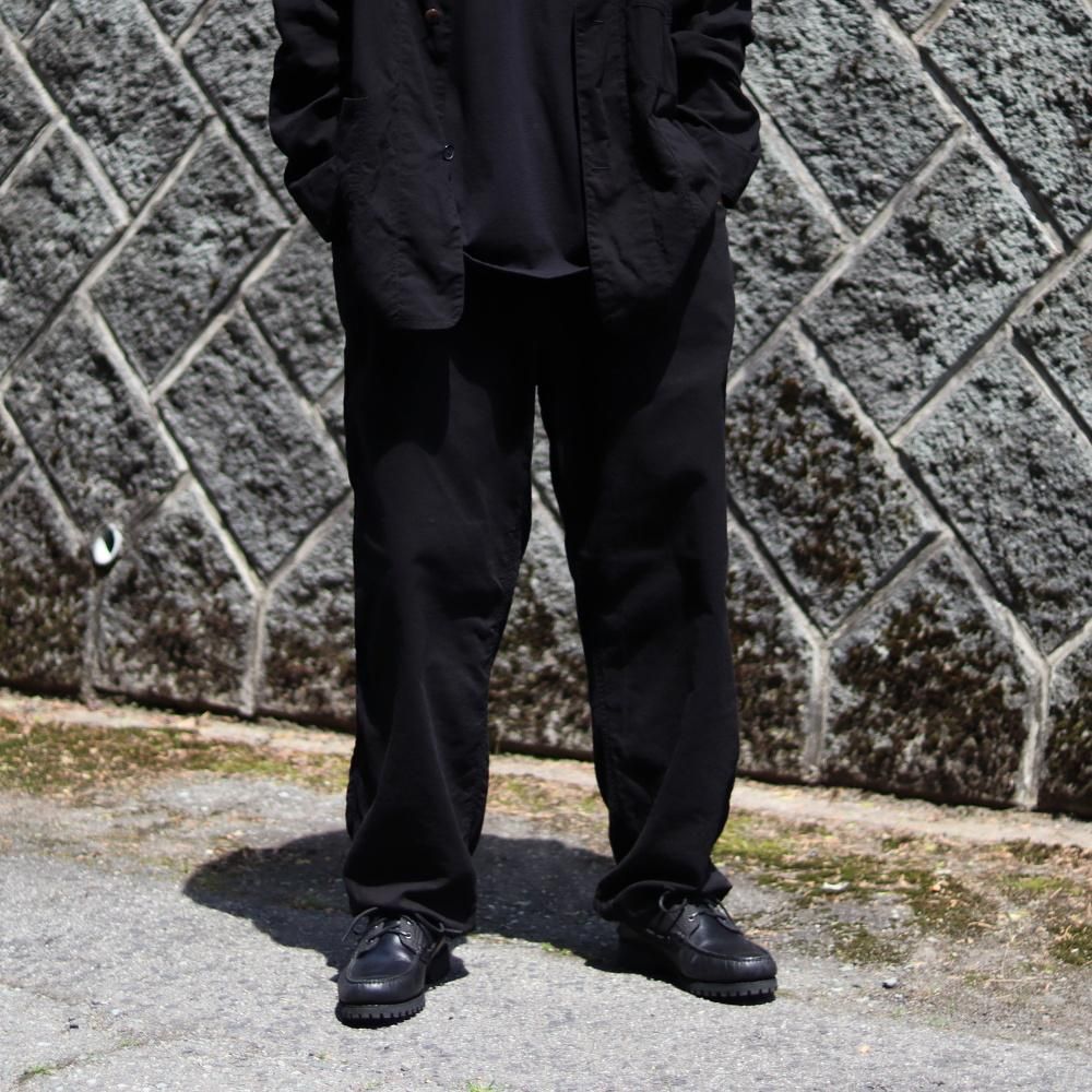 COMOLI オックス ドローストリングパンツ BLACK | CASANOVA&CO