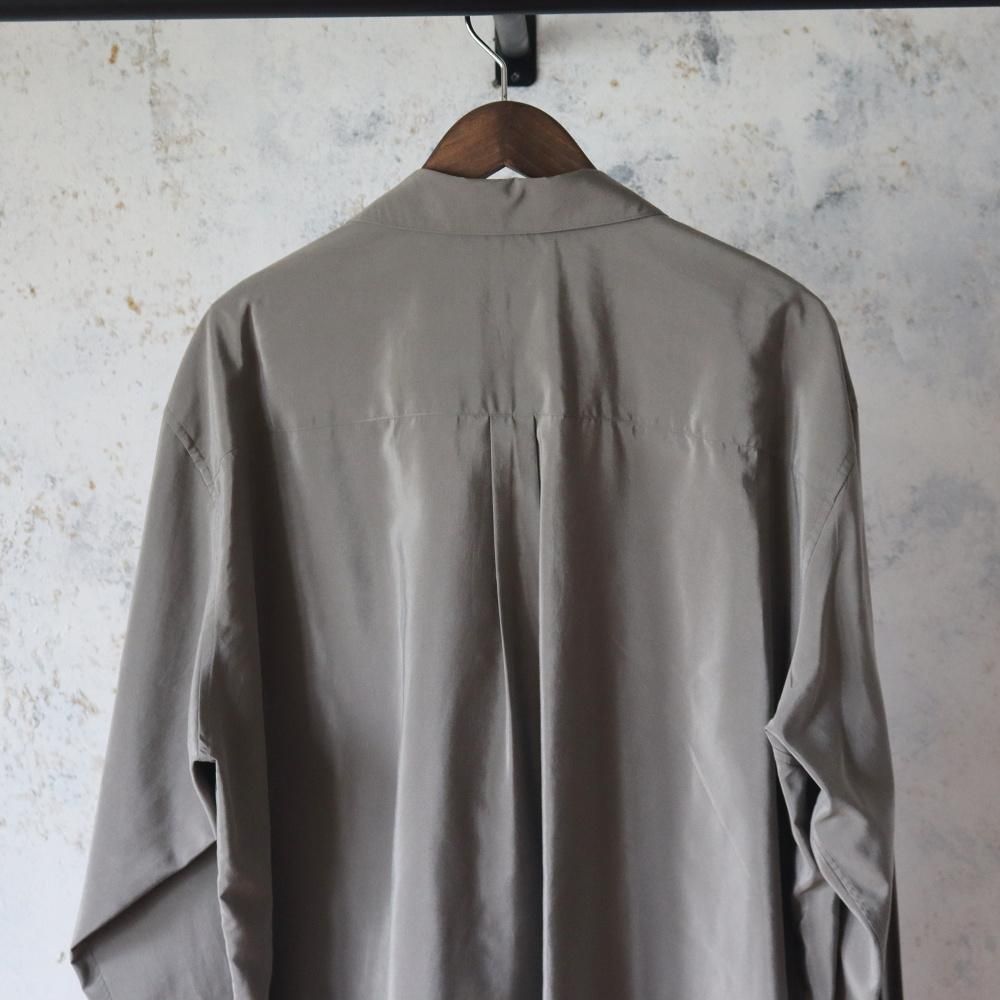 トップス Silk/Nylon Oversized Skipper Shirt SILK/NYLON OVERSIZED SKIPPER SHIRT[TAUPE] | 1LDK (ワンエル