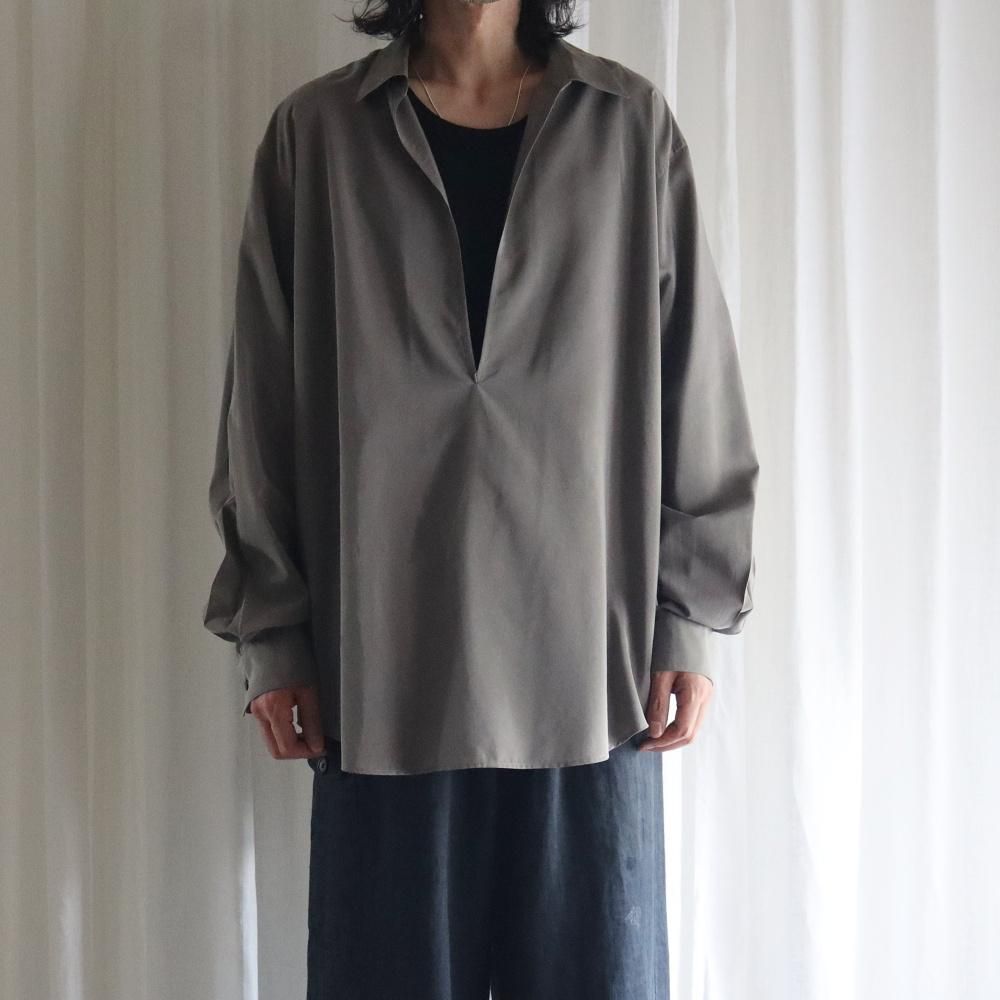 ssstein  SILK/NYLON OVERSIZED SKIPPER SHIRT