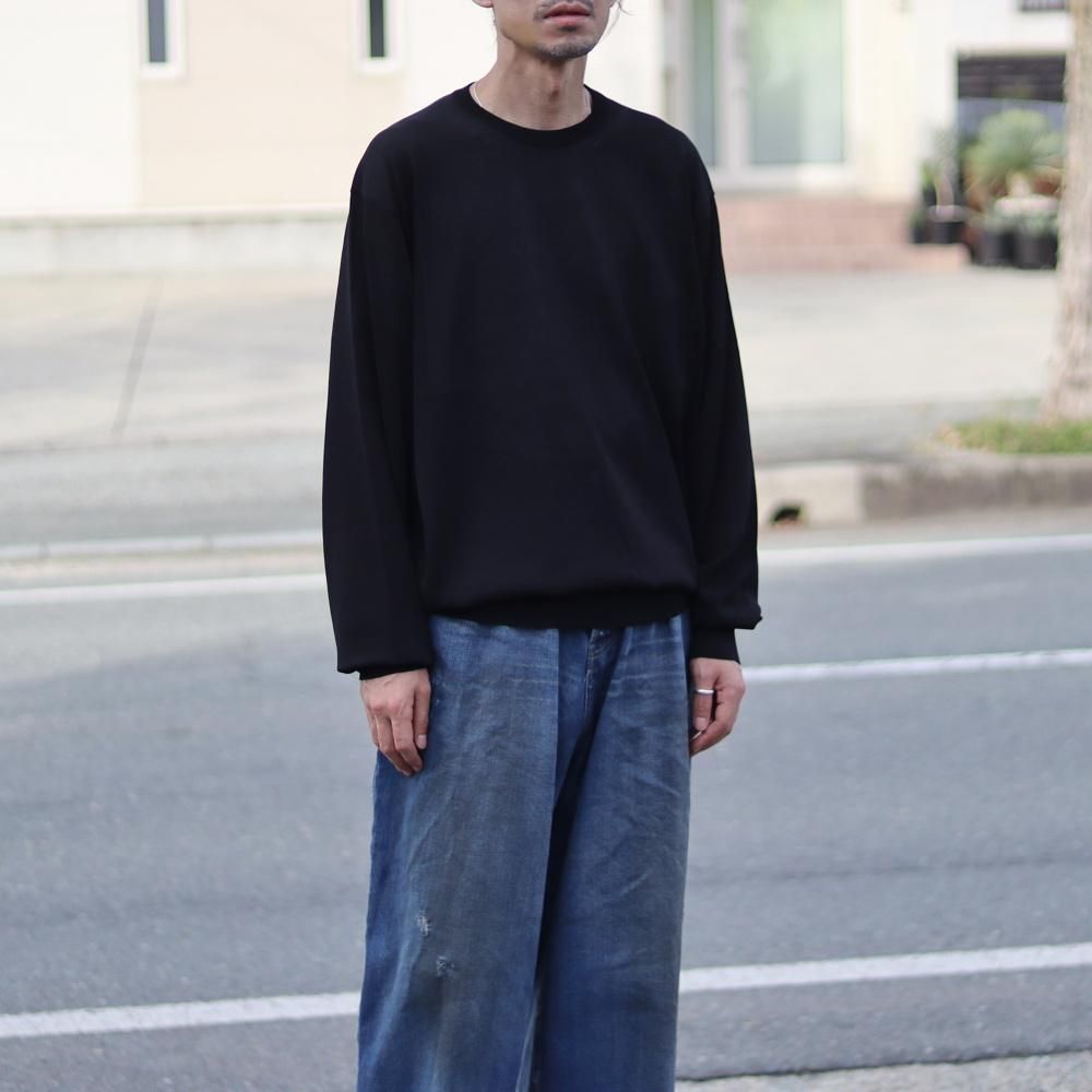 ssstein  WOOL/SILK KNIT CREW NECK LS