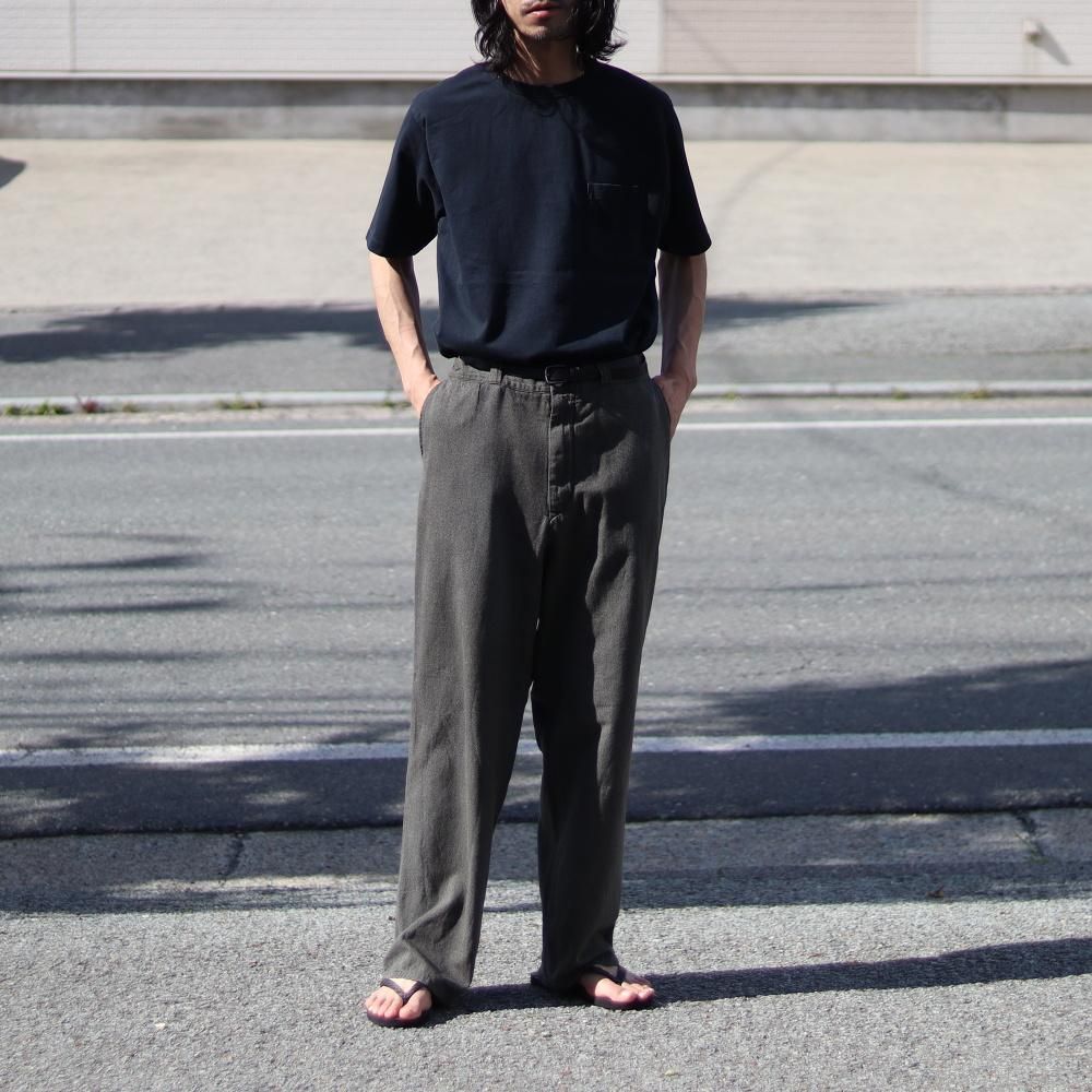 A.PRESSE Vintage Black Chambray Work Pants - DIMPLE