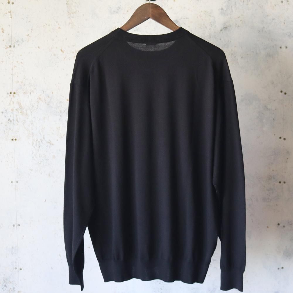 A.PRESSE Wool Cotton High Gauge Crew Neck Sweater - DIMPLE