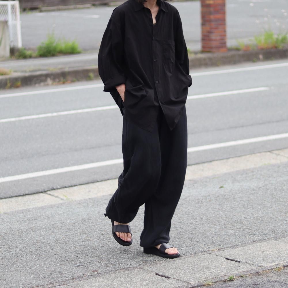 極美品■ COMOLI【4】KHADI コットン コモリシャツ 黒 24ss COMOLI KHADI コットン コモリシャツ , Black – Navyblue
