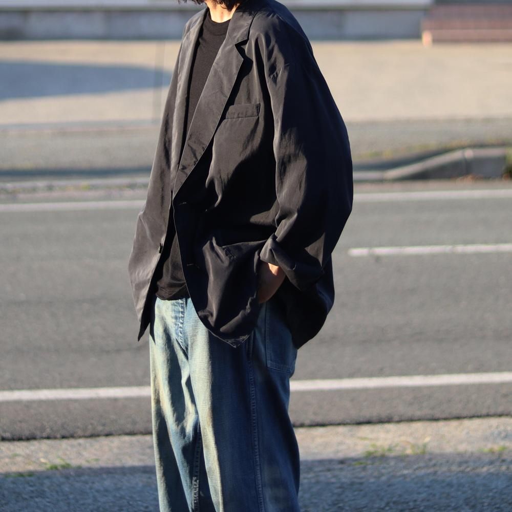 ssstein  SILK/NYLON SINGLE BREASTED JACKET