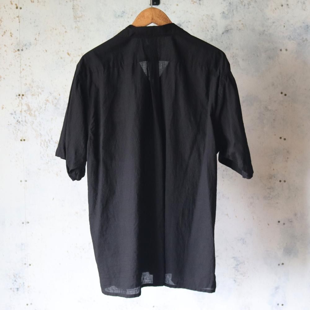 25ss COMOLI　KHADIコットン 半袖オープンカラーシャツ　サイズ3 COMOLI KHADIコットン半袖 オープンカラーシャツ | Less Higashikawa