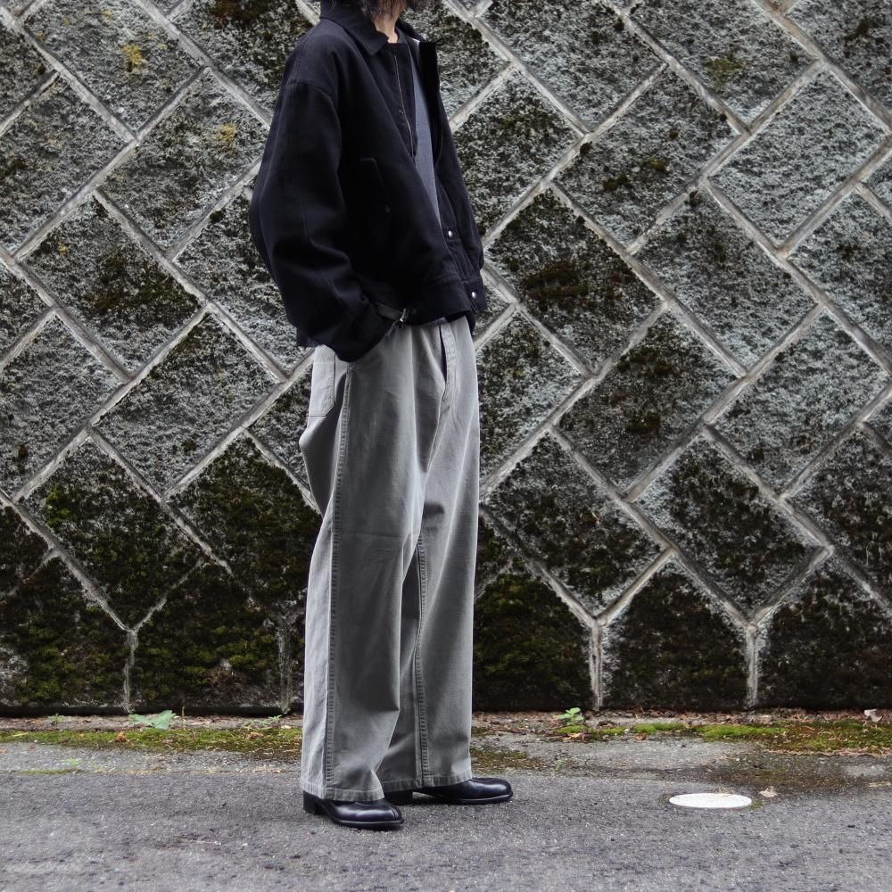 A.PRESSE Vintage Cinch Buckle Euro Work Pants - DIMPLE