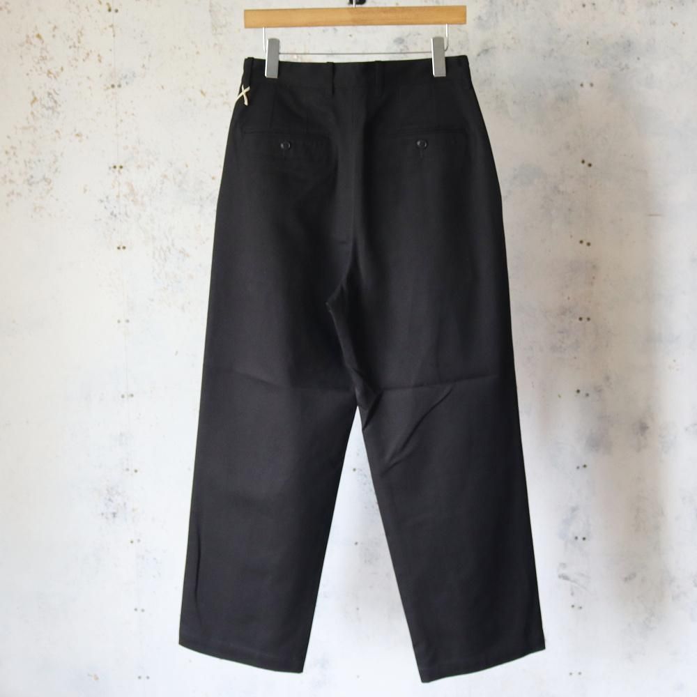 ULTERIOR WASHED VINTAGE TWILL TUCKED PANTS - DIMPLE