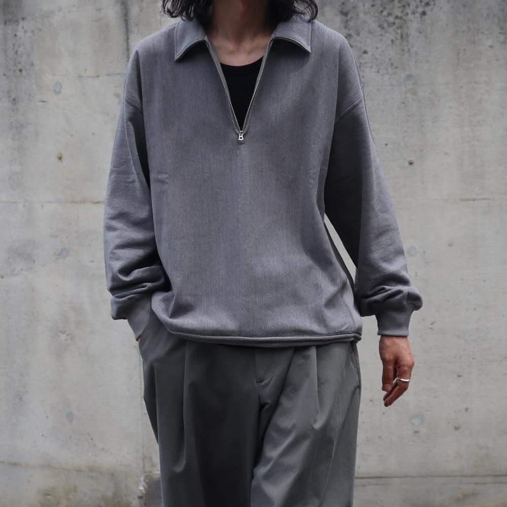 ULTERIOR   FADED SILKY TERRY RW HALF ZIP P/O