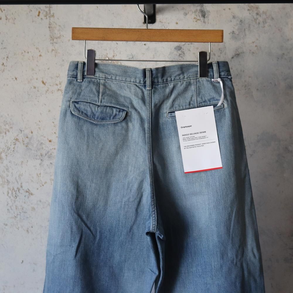 パンツ Graphpaper Selvage Denim Graphpaper Selvage Denim Five Pocket Wide Straight Pants