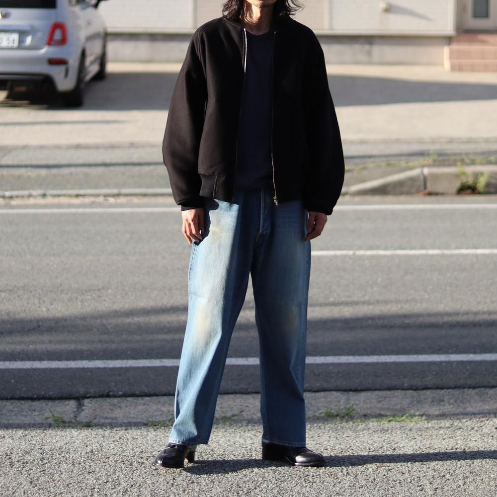 A.PRESSE No.22 Washed Wide Denim Pants - DIMPLE