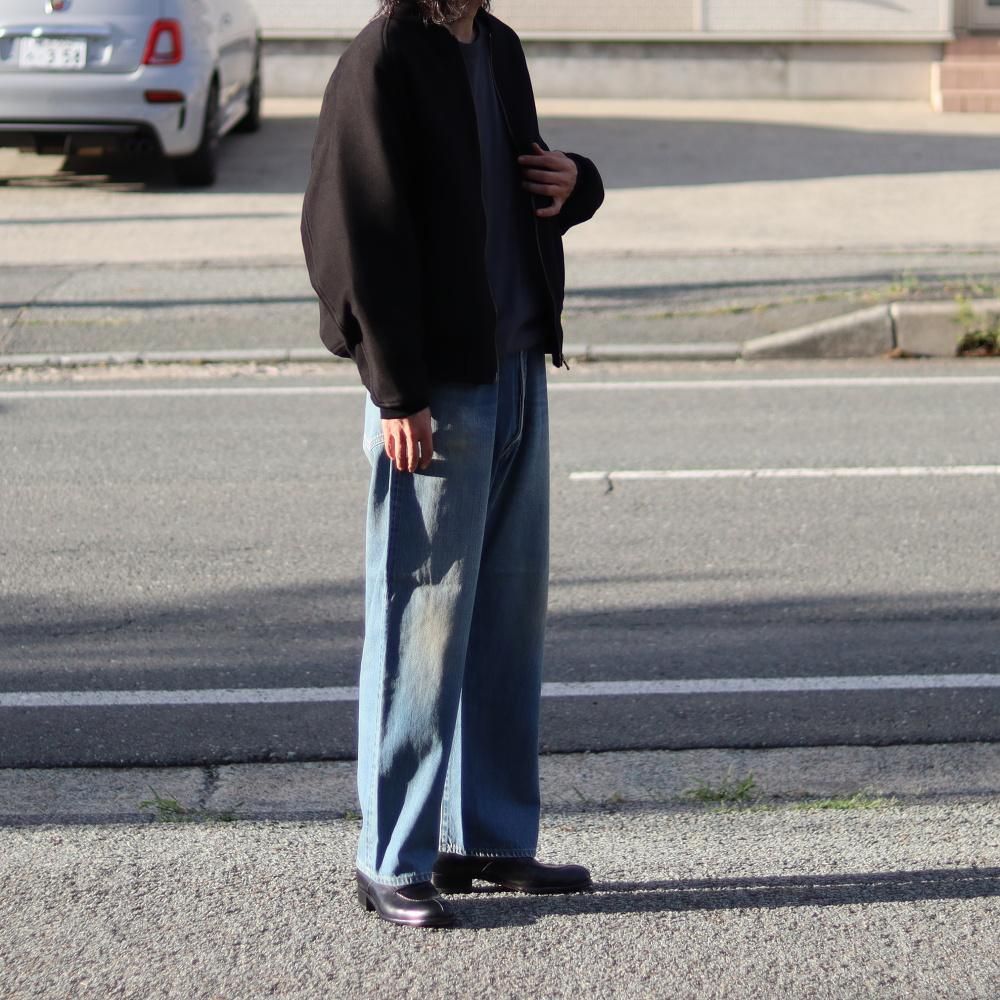 A.PRESSE No.22 Washed Wide Denim Pants - DIMPLE