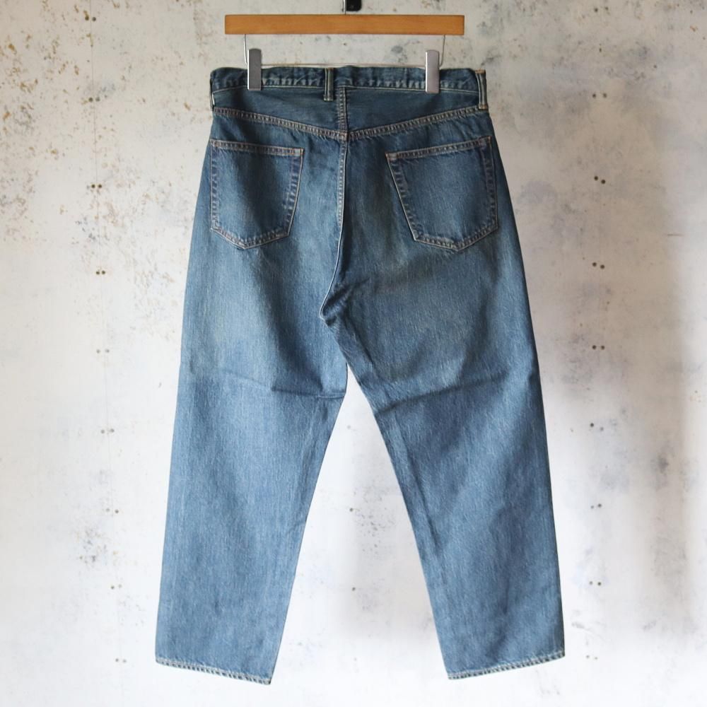 A.PRESSE Washed Denim Wide Pants - DIMPLE