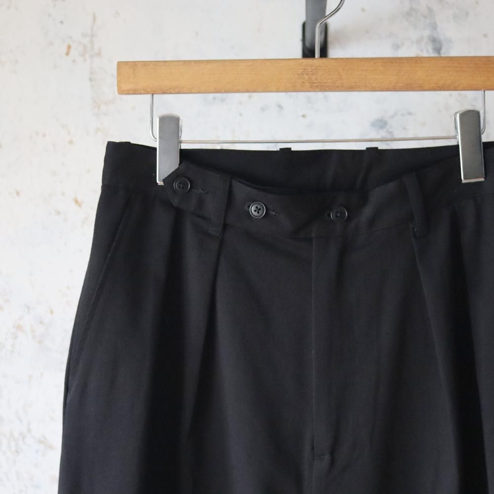 ULTERIOR VINTAGE SOFT GABARDINE TUCKED TROUSERS - DIMPLE