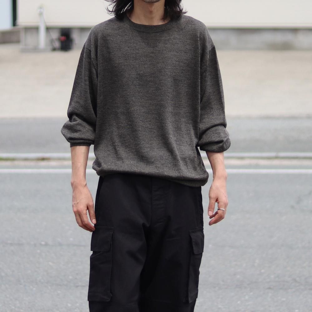 BATONER  RAMIE WOOL CREW NECK