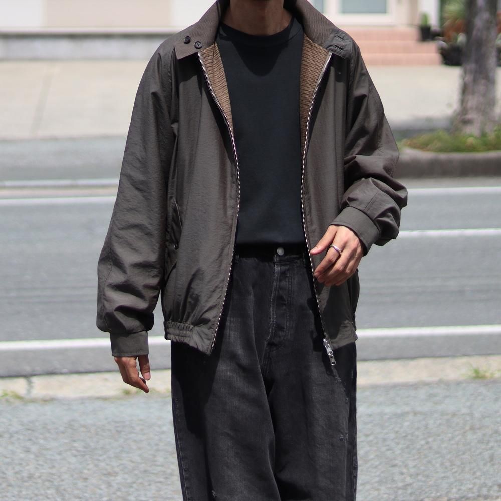 YOKE Connected Harrington Flight Jacket Leather Shirt Jacket