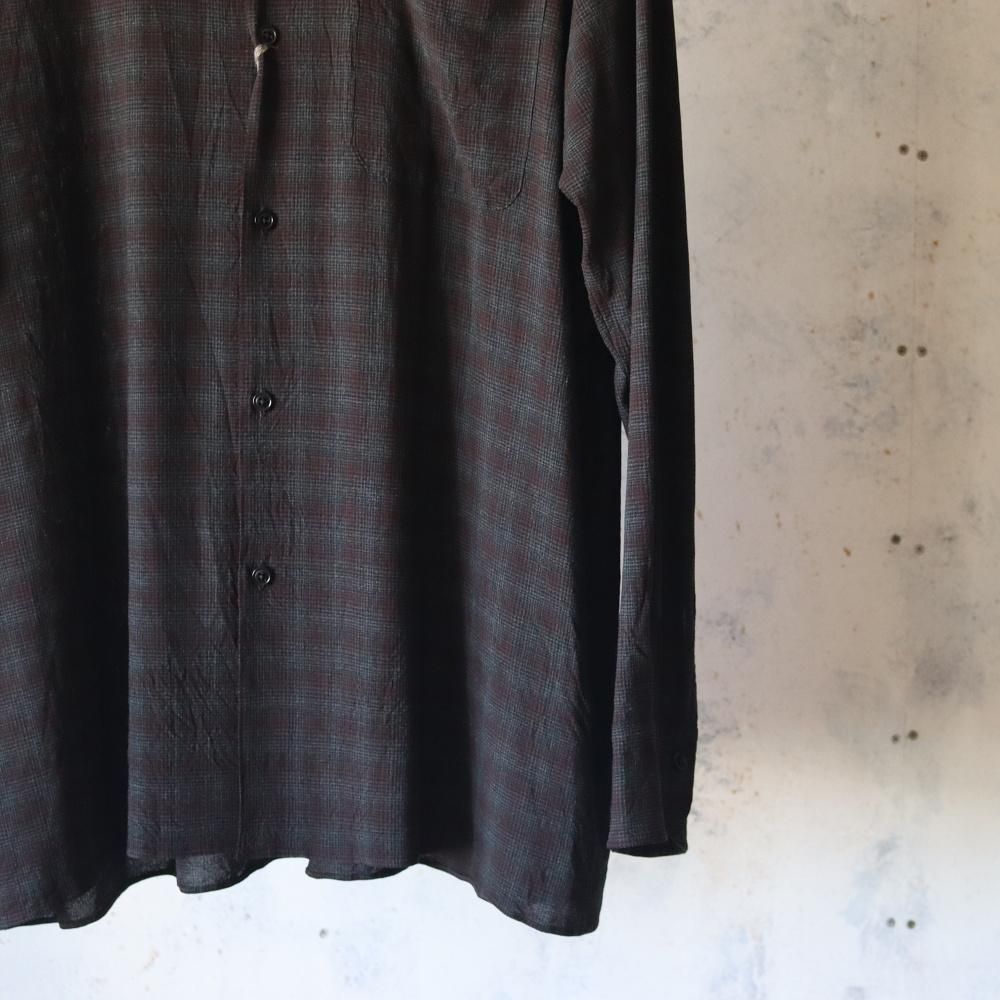 OP COLLLAR SHIRTS RAYON強撚 BRCHECK レーヨン 3 6605F0604ABRN-00.jpg