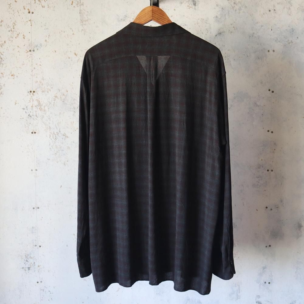 25AW OP COLLLAR SHIRTS RAYON強撚 BRCHECK MAATEE＆SONS 