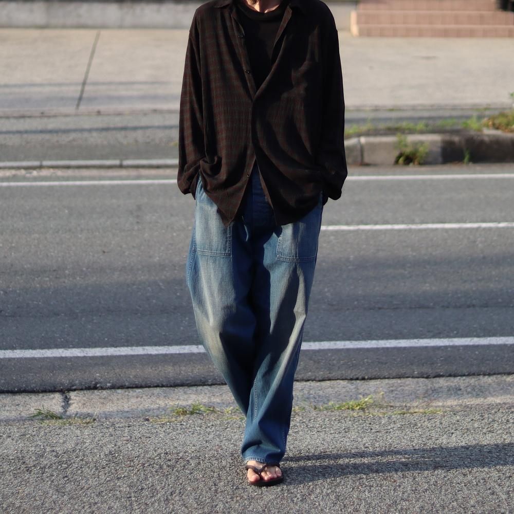 MAATEE&SONS OP COLLLAR SHIRTS RAYON強撚 BRCHECK - DIMPLE