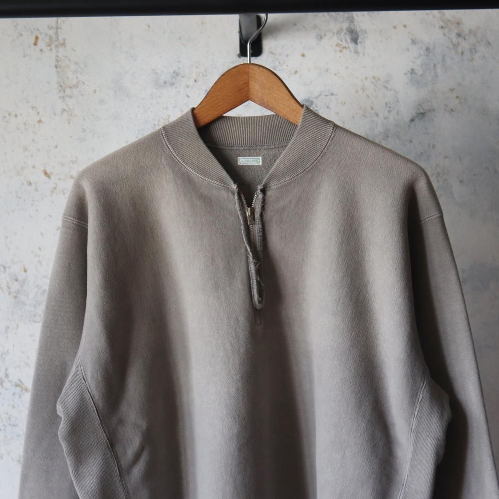 Ameri Vintage RIB COLLAR SWEAT スウェット A.PRESSE Vintage Half Zip Rib Collar Sweatshirt [GRAY